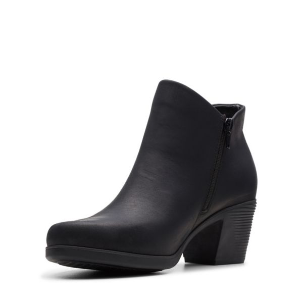 Clarks Womens Un Lindel Zip Ankle Boots Black | UK-3029186